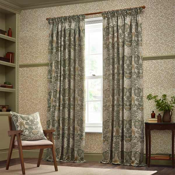 Snakeshead 167x137 Pencil Pleat Curtains Sunflower/stone - view 3