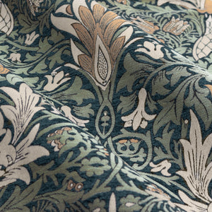 Snakeshead 167x182 Pencil Pleat Curtains Indigo & Leaf - view 6