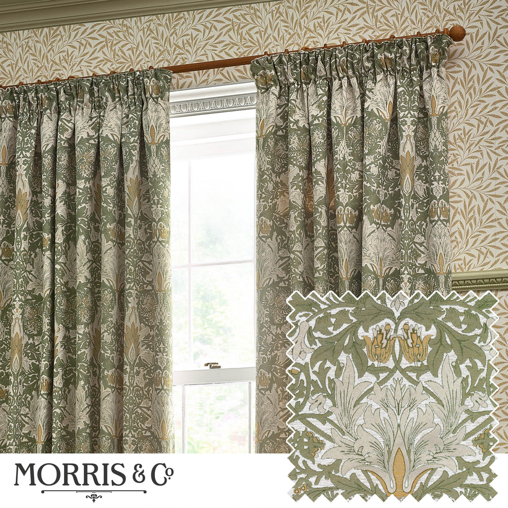 Snakeshead 228x137 Pencil Pleat Curtains Sunflower/stone