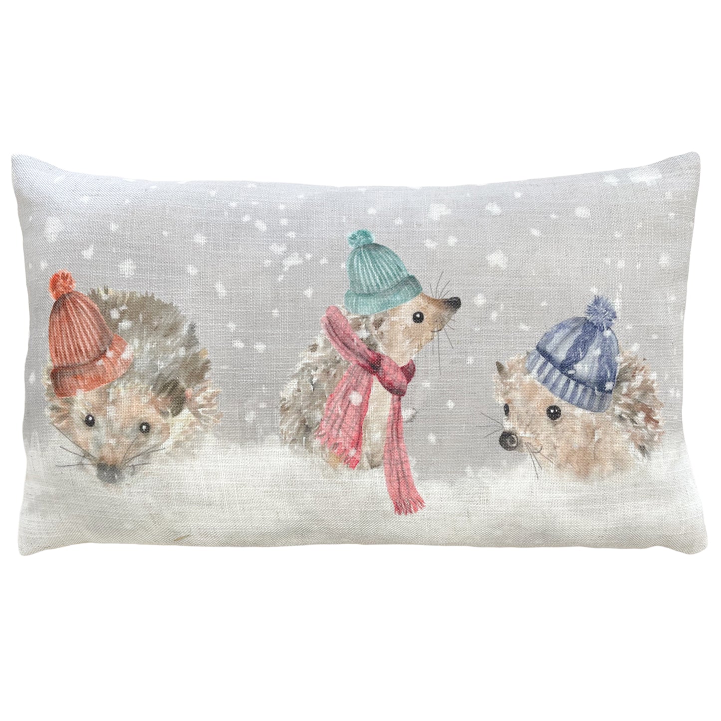 SNOWY HEDGYS 30X50 FEATHER FILLED CUSHION