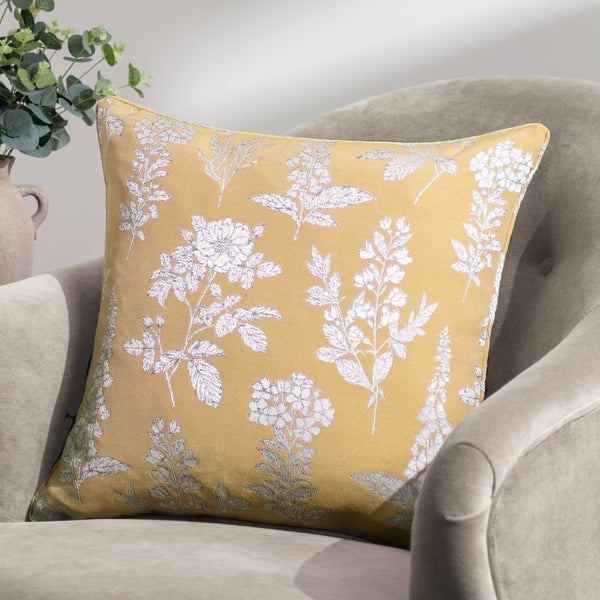 Sophia 50x50 Feather Filled Cushion Gold - lifestyle