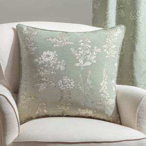 Sophia 50x50 Feather Filled Cushion Sage - lifestyle