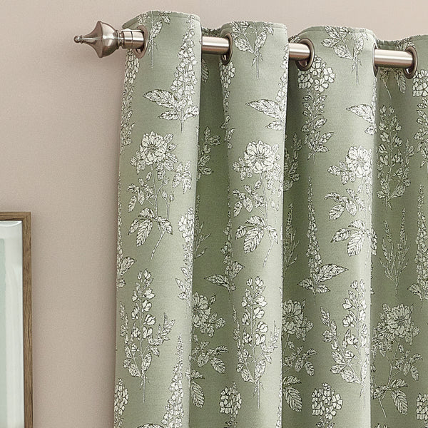 Sophia 117x183 Eyelet Curtain Sage - view 3