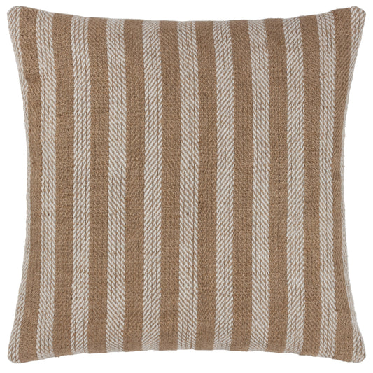 STRATA STRIPE 45X45 FEATHER FILLED CUSHION NATURAL