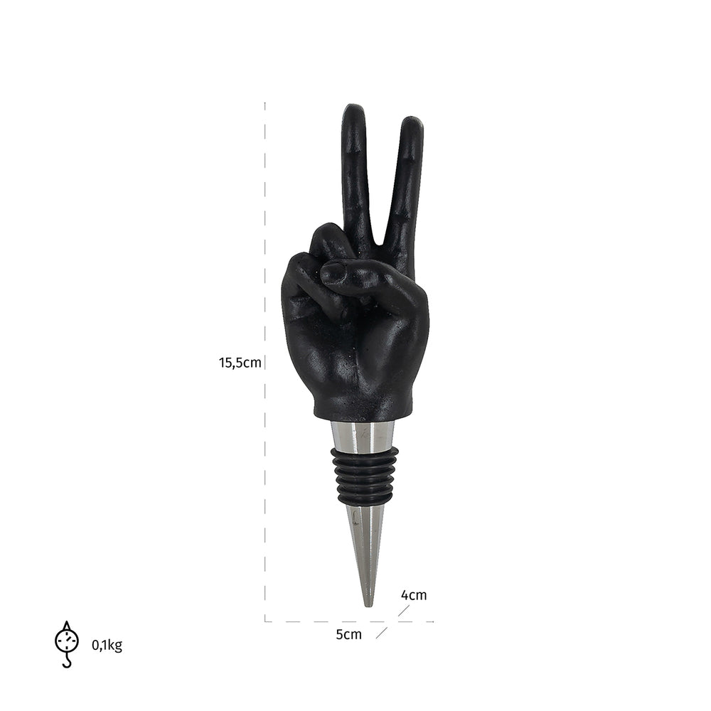 Bottle stop Charona (box of 6 pieces) (Black)