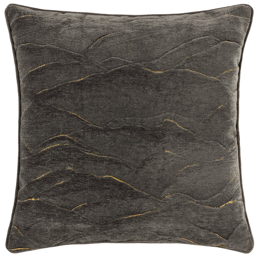 STRATUS 45X45 FEATHER FILLED CUSHION CHARCOAL
