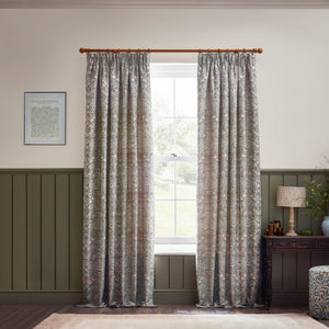 Strawberry Thief Jacquard 228x182 Pencil Pleat Curtains Biscuit - view 8