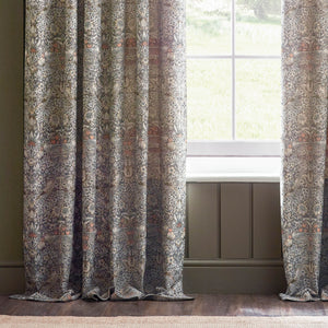 Strawberry Thief Jacquard 228x228 Pencil Pleat Curtains Biscuit - view 6