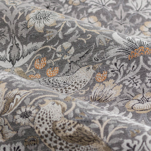 Strawberry Thief Jacquard 228x228 Pencil Pleat Curtains Biscuit - view 7