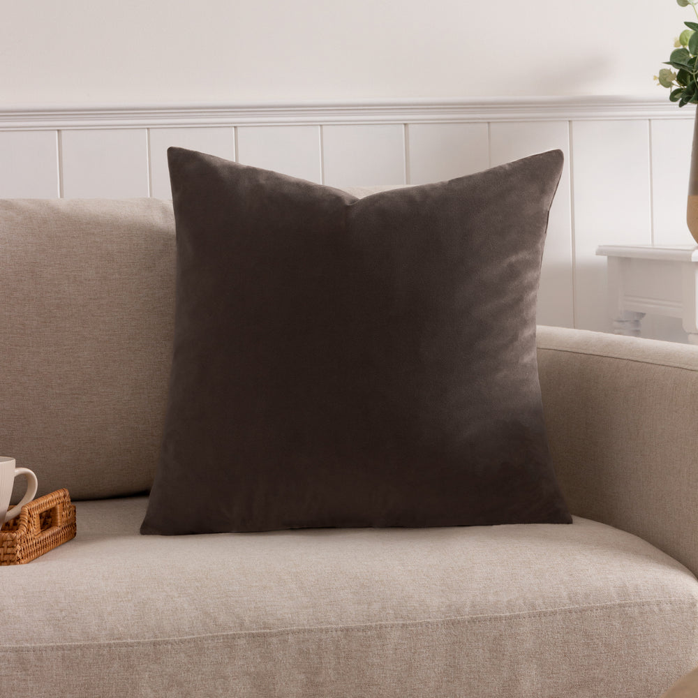 Sunningdale 50x50 Feather Filled Cushion Truffle - lifestyle