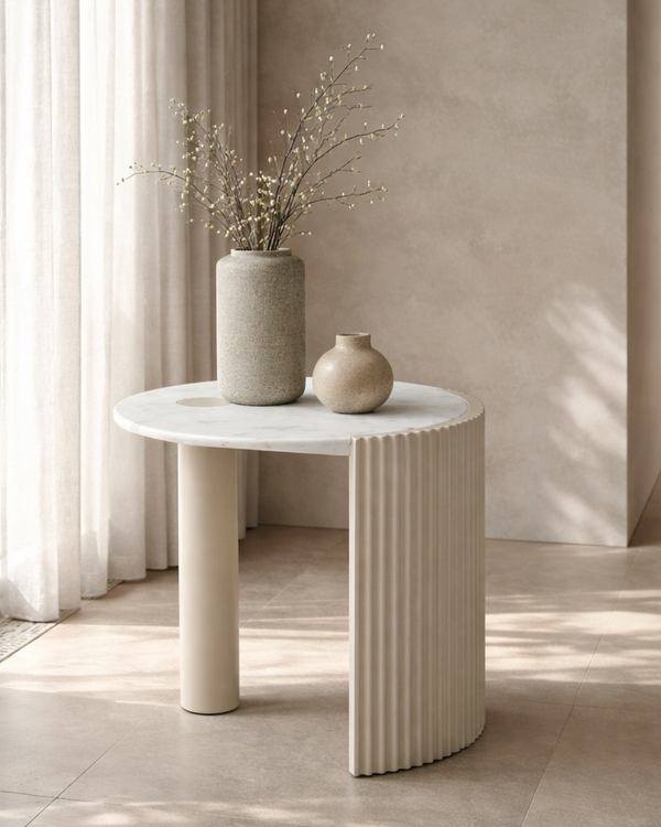 Salida Side Table - Beige - Tommy Franks