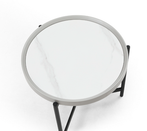 Ivery Side Table - Light Grey - Tommy Franks