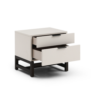 Webb Bedside Table - Matte Beige - Tommy Franks