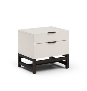 Webb Bedside Table - Matte Beige - Tommy Franks