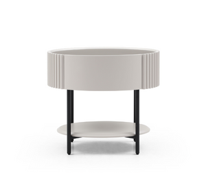 Avola Bedside Table - Matte Beige - Tommy Franks