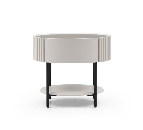 Avola Bedside Table - Matte Beige - Tommy Franks