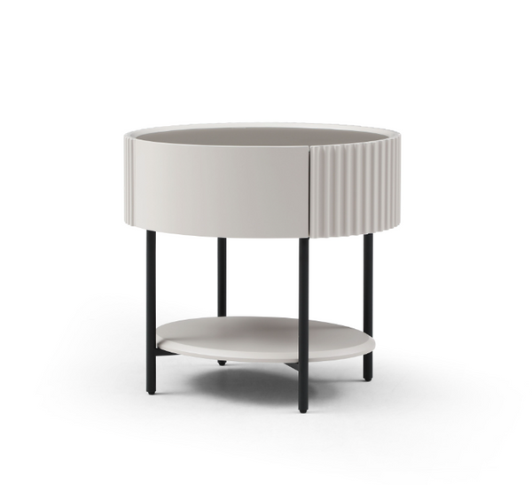 Avola Bedside Table - Matte Beige - Tommy Franks