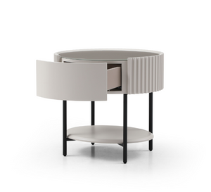 Avola Bedside Table - Matte Beige - Tommy Franks