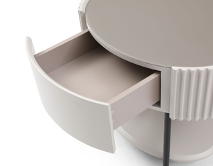 Avola Bedside Table - Matte Beige - Tommy Franks