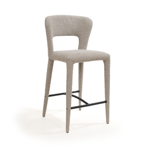 Pari I Bar Stool - Chex Boucle Steam - Tommy Franks