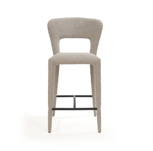 Pari I Bar Stool - Chex Boucle Steam - Tommy Franks
