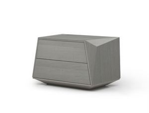Madon Wide Bedside Table 700mm - Dark Grey Oak - Tommy Franks