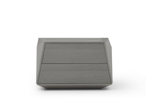 Madon Wide Bedside Table 700mm - Dark Grey Oak - Tommy Franks
