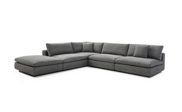 Blanco 5 Piece Modular Sofa - Charcoal - Tommy Franks