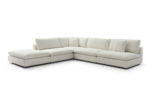 Blanco 5 Piece Modular Sofa - Chex Polar Bouclé - Tommy Franks