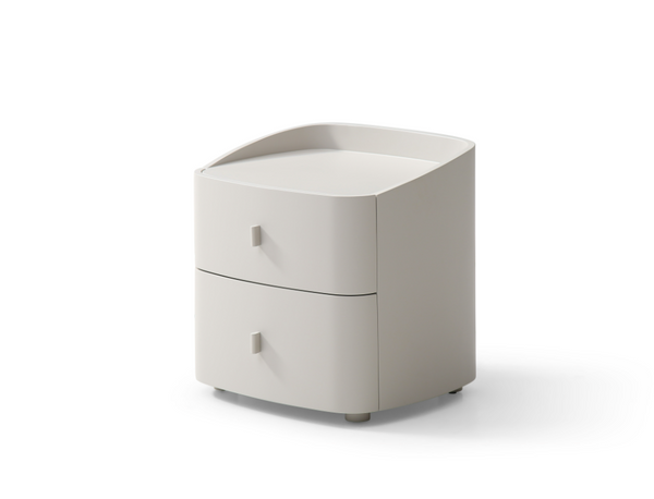 Vertu Bedside Table - Matte Beige - Tommy Franks