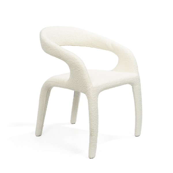 Escada Dining Chair - Chex Bouclé Polar - Tommy Franks