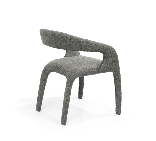 Escada Dining Chair - Chex Bouclé Charcoal - Tommy Franks