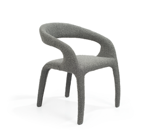 Escada Dining Chair - Chex Bouclé Charcoal - Tommy Franks