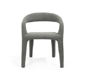 Escada Dining Chair - Chex Bouclé Charcoal - Tommy Franks