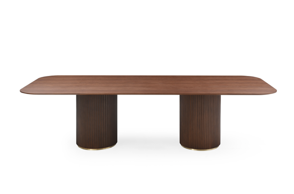 Lantine 280 Dining Table - Walnut & Brass - Tommy Franks