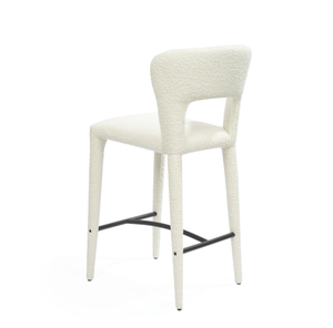 Pari I Bar Stool - Chex Polar Bouclé - Tommy Franks