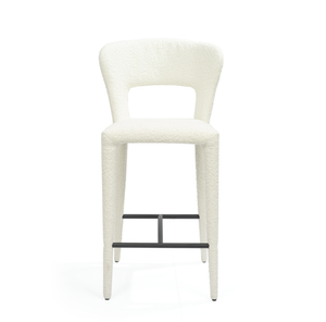 Pari I Bar Stool - Chex Polar Bouclé - Tommy Franks