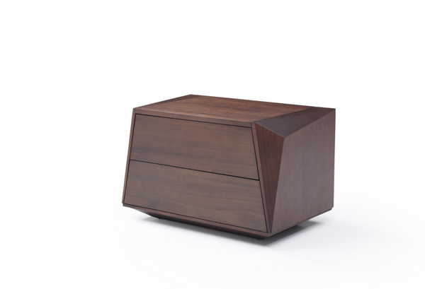 Madon Wide Bedside Table 700mm - Walnut - Tommy Franks