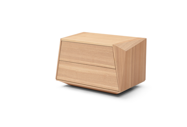 Madon Wide Bedside Table 700mm - Ash Oak - Tommy Franks