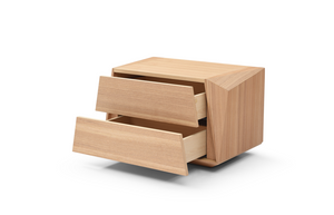 Madon Wide Bedside Table 700mm - Ash Oak - Tommy Franks