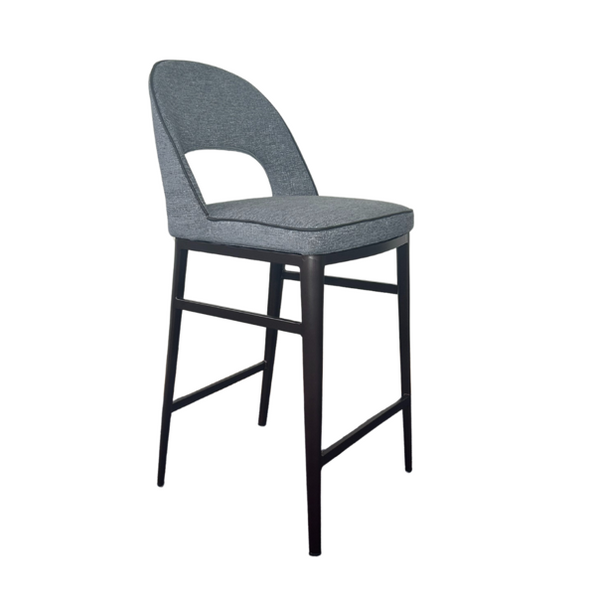Verna Bar Stool - Enzimi Dark Grey and Dark Bronze - Tommy Franks