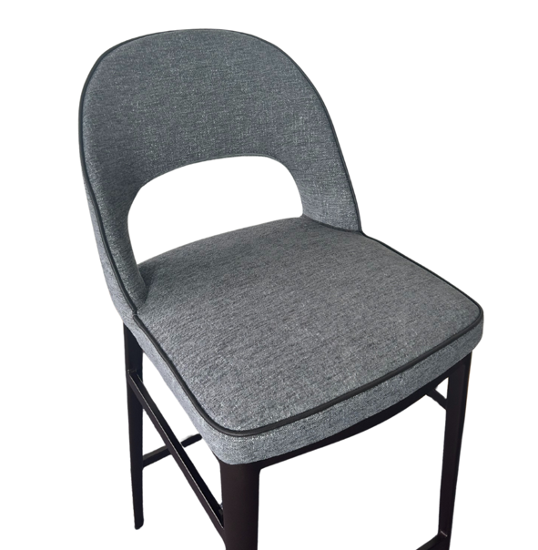 Verna Bar Stool - Enzimi Dark Grey and Dark Bronze - Tommy Franks