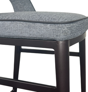 Verna Bar Stool - Enzimi Dark Grey and Dark Bronze - Tommy Franks