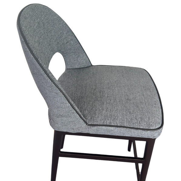 Verna Bar Stool - Enzimi Dark Grey and Dark Bronze - Tommy Franks