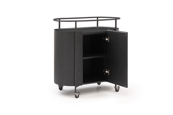 Capri Bar Cart - Black - Tommy Franks