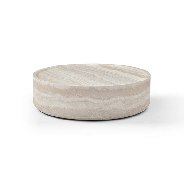 Ciladro Coffee Table - Faux Travertine - Medium - Tommy Franks