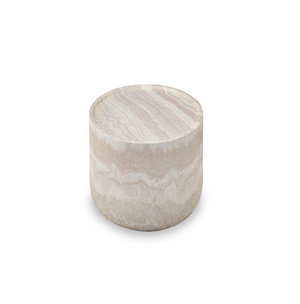 Ciladro Side Table - Faux Travertine - Tommy Franks