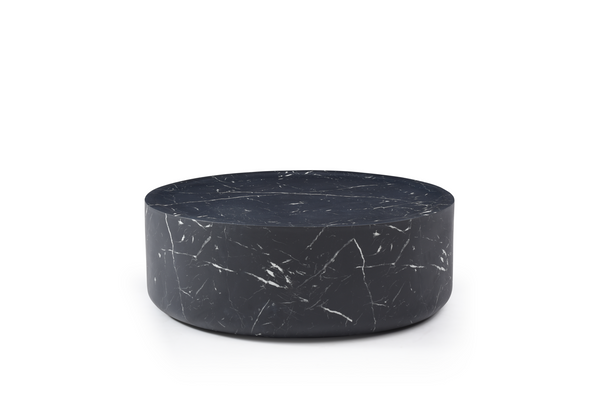 Ciladro Coffee Table - Faux Black Marble - Medium - Tommy Franks