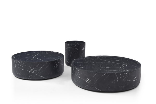 Ciladro Coffee Table - Faux Black Marble - Medium - Tommy Franks