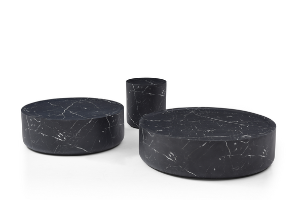 Ciladro Coffee Table - Faux Black Marble - Large - Tommy Franks
